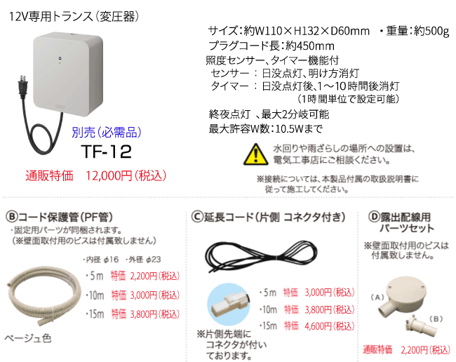 LED表札 取付必要部材