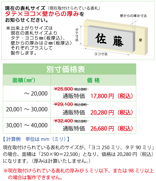 リニューアル表札素材