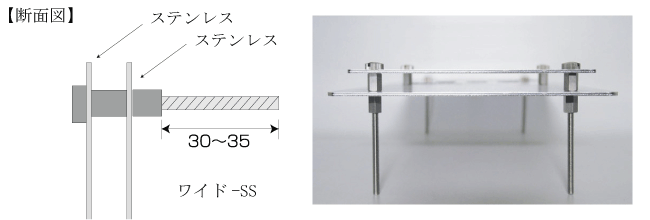 ダブルワイドステンレスサイズ