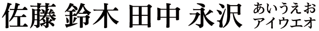 明朝体Ｂ（漢字）